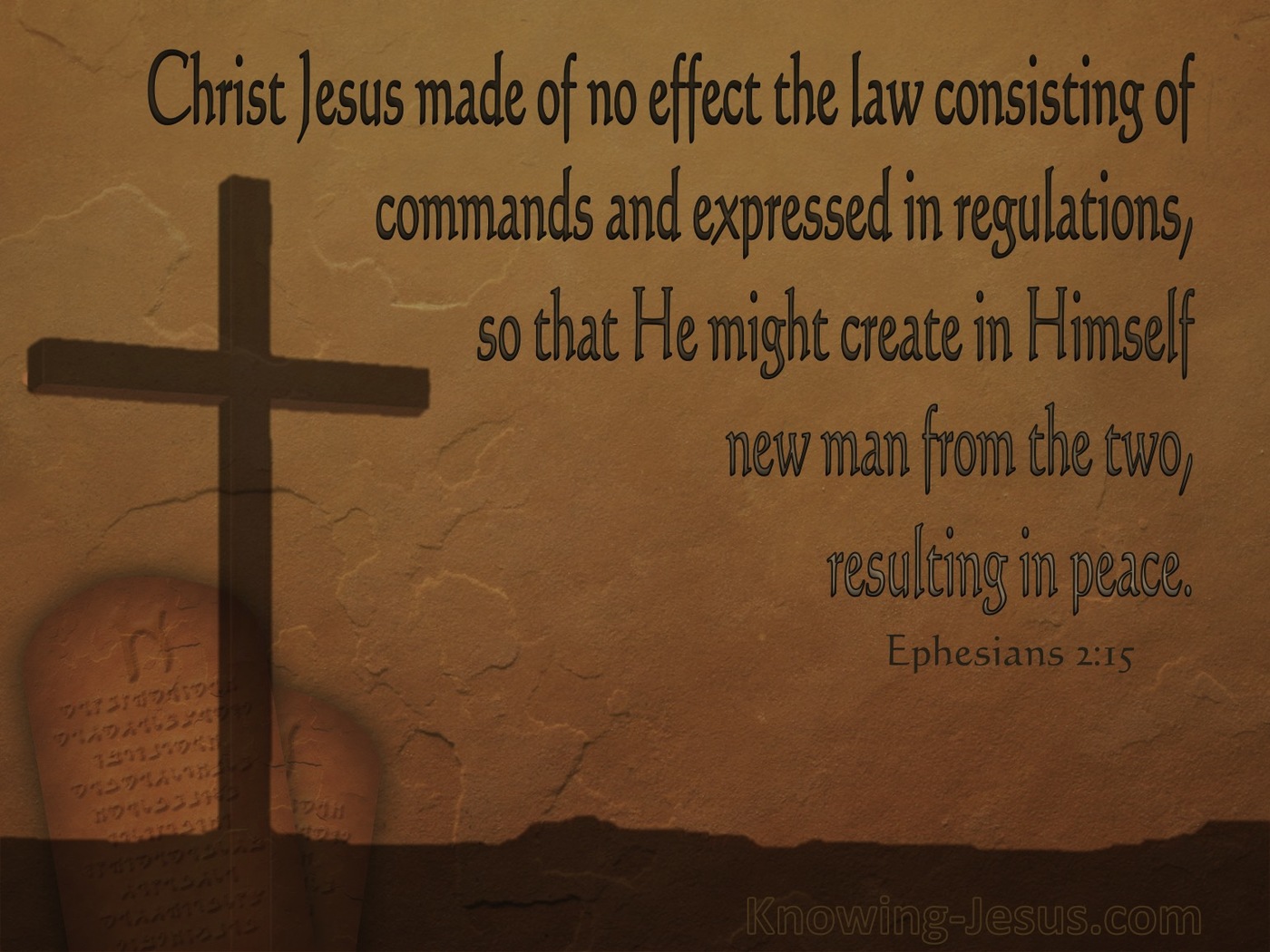 Ephesians 2:15 He Made The Law Of No Effect (brown)